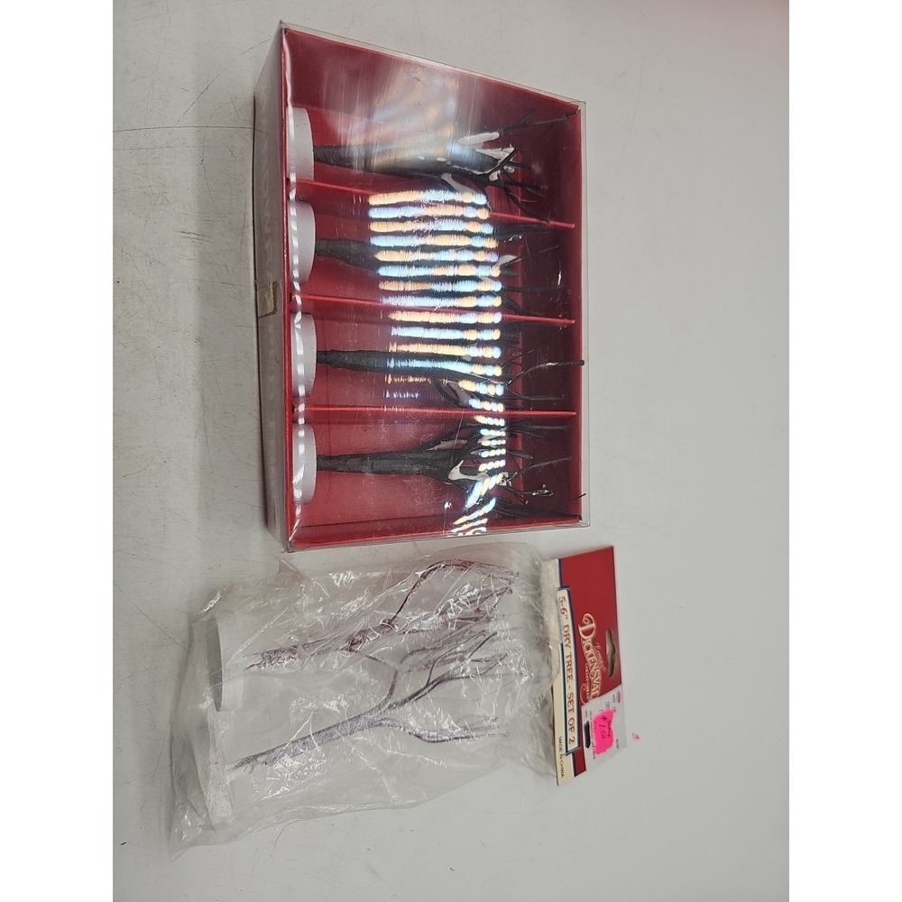 4 vtg  KMART‎ HANDMADE TREES for CHRISTMAS VILLAGE / TRAIN LAYOUT XX'" TALL NOS
